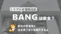BANGは安全？会社の安全性と注文完了までを紹介