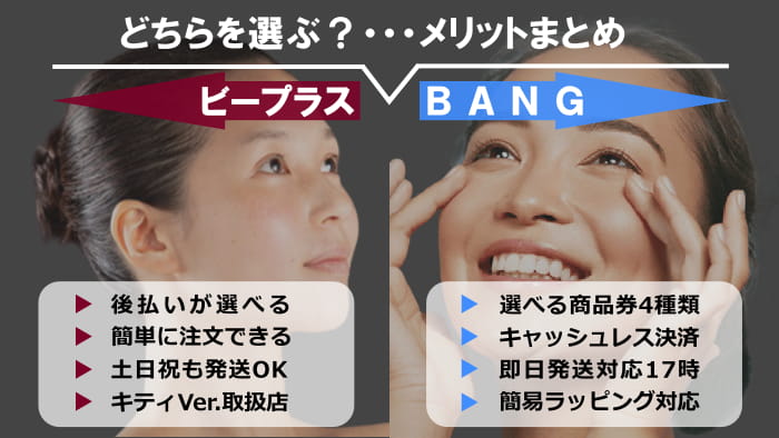 まとめ:ミラブルは「ビープラス」と「BANG」どちらで注文するのがいい?